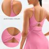 41NhE8AqcYL.jpg Womens Two Pieces Tennis Dress with Separate Shorts Workout Open Back Active Golf Dresses Built-in Removable Bra