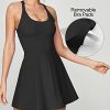 41NsKTDPK2L.jpg Tennis Dress with Built in Shorts and Bra Athletic Dress for Women Summer Cut Out Twisted Golf Workout Dress