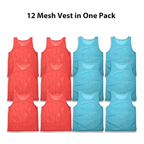 41O5Sd5dKWL.jpg 12 pc Set Team Pinnies Vest with Mest Backbag