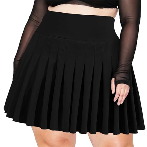41OBQHDxyhL.jpg Women's Plus Size Pleated Tennis Skirt- Girls High Waist Athletic Golf Skirts with Shorts