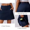 41OlFMQIMTL.jpg 18" Golf Skorts for Woman High Waisted Tennis Skirt UPF 50+ Athletic Skort Skirts with 4 Pockets Workout Pickleball