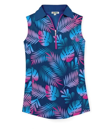 41PTYenkliL.jpg Quick Dry Women's Golf Shirt Sleeveless 1/4 Zip Tennis Shirts for Women Tank Top Polo Pickleball Outfits