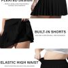 41Ri13UCJL.jpg Women's Plus Size Pleated Tennis Skirt- Girls High Waist Athletic Golf Skirts with Shorts