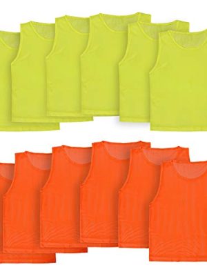 LITEMESH Pinnies (Set of 12/24 Practice Vests) Youth Pinnies, Pennies for Sports Youth, and Scrimmage Vests