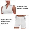 41W-n3KuDyL.jpg Womens Two Piece Tennis Golf Dress UPF 50+ Active Athletic Exercise Sports Wear Dresses for Women with Pocket Separate Shorts