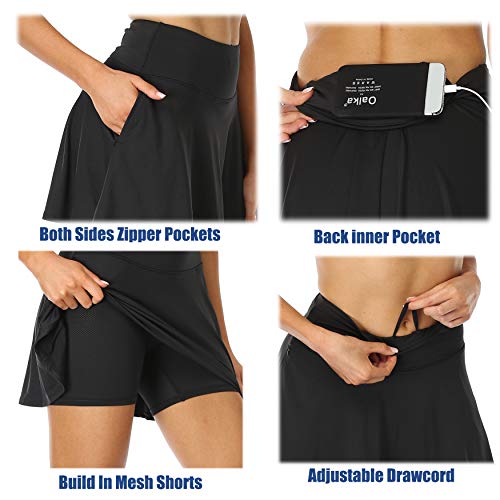 41XM7RXemhL.jpg Women's Pleated Skirt with Pockets High Waist Sports Athletic Running Shorts Golf Tennis Skorts