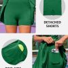 41bGn5AA37L.jpg Women Tennis Dress with Built in Shorts and Bra Pleated Golf Dress Seamless Athletic Dress