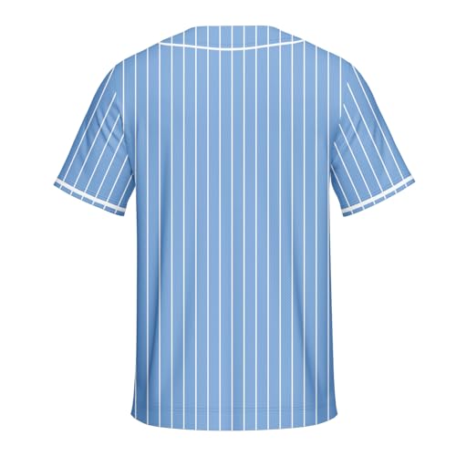 41bOLsvET8L.jpg Men Baseball Jersey Solid Shirts Plain Casual Button Down Short Sleeves T-Shirt Sports Uniform S-2XL