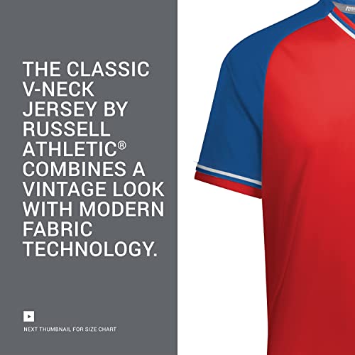 41bPS28vwLL.jpg Men's Classic V-Neck Baseball Jersey: Vintage Appeal, with Dri-Power Moisture-Wicking