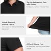 41bUliJKRzL.jpg Plus Size Golf Polo Shirts for Women Zip Up Short Sleeve Collared Tennis Workout Tops Sport Athletic Activewear XL-5XL