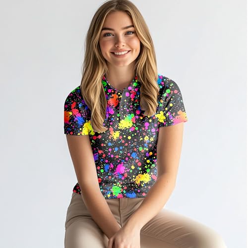 Womens Golf Shirt Short Sleeve Funny Golf Shirts for Woman Tennis Outfit