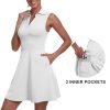 41boA1-ihL.jpg Womens Two Piece Tennis Golf Dress UPF 50+ Active Athletic Exercise Sports Wear Dresses for Women with Pocket Separate Shorts