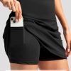 Skorts for Woman Golf Skirt High Waisted with 2 Inner Pockets Built-in Shorts Stretchy for Tennis Summer Casual