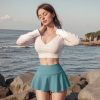 Women Tennis Golf Mini Skirt Flowy Sexy Casual Pleated Athletic Skirts with Shorts Underneath