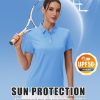 41cINNCCRYL.jpg Women's Polos Golf Shirts Short Sleeve UPF 50+ Collared Shirt Quick Dry Tennis Work Athletic Tops