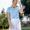 41dn1o-PdeL.jpg Quick Dry Women's Golf Shirt - Short Sleeve Tennis Shirts for Women - Cute Pickleball Outfits