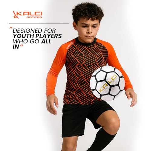 41f-lxEd2JL.jpg Hidden Chest Padding Soccer Goalie Jersey Youth & Adult. Long Sleeves Elbow Padded Goalkeeper Shirt for Boys & Girls