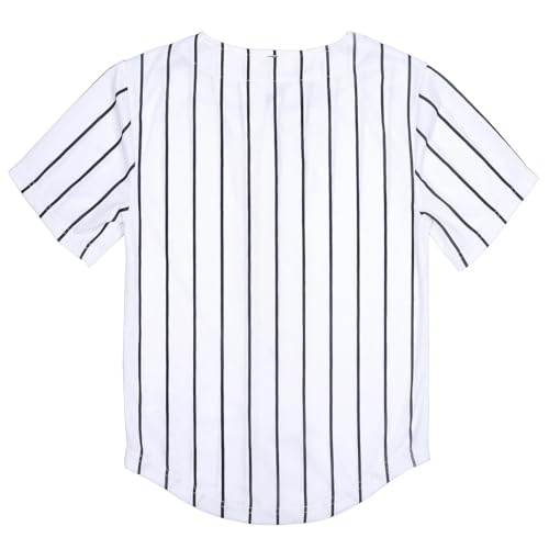 41fLR3dvNAL.jpg Kids Baseball Jersey Toddler Jersey Button Down Shirt Blank Plain Hip Hop Tees for Boy Girl