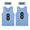 12 Pack(1-12) Numbered Jerseys/Soccer Bibs/Scrimmage Pinnies/Team Training Vest for Adult Youth Kids.
