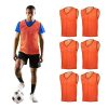 41h-Hjc3C6L.jpg Sports Pinnies - Pack of 06 - Free Size for Youth/Adult - 5 Color Options - Soccer, Basketball Practice Vest