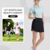 41hF6QBSliL.jpg Women's Golf Skirts with 5 Pockets High Waisted Skorts Tennis Athletic Running