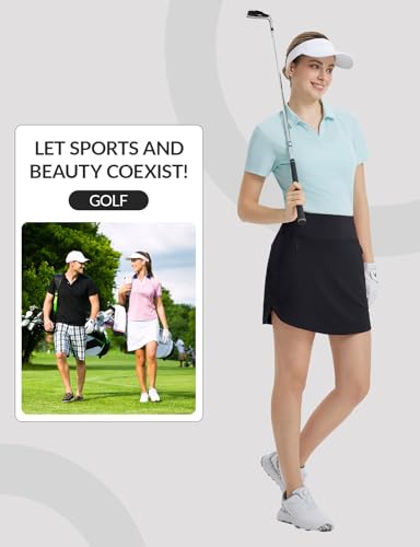 41hF6QBSliL.jpg Women's Golf Skirts with 5 Pockets High Waisted Skorts Tennis Athletic Running