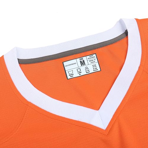 41hHCS0V-IL.jpg Plain Men's Football Jerseys for Unisex V-Neck Fitness T-Shirts Workout Outfits Casual Party Tops