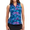 41hR5VCF1xL.jpg Quick Dry Women's Golf Shirt Sleeveless 1/4 Zip Tennis Shirts for Women Tank Top Polo Pickleball Outfits
