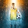 41iwX5YcWwL.jpg 24 Pcs Pinnies Scrimmage Vests and 48 Pieces Iron on Numbers Team Practice Jersey Soccer Basketball Bibs Training Vest Sports