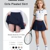 Women Pleated Skirt Tennis Golf Skorts with Lining Shorts Athletic Pleated Skirts for Women