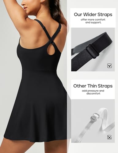 Tennis Dresses for Women Athletic Dress with Shorts Underneath Workout Dress with Pockets Summer Golf Outfits