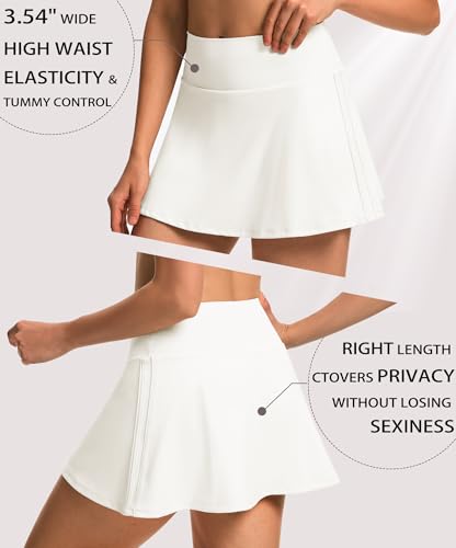 Women's Tennis Golf Skirts with Pockets High Waisted Pleated Athletic Skorts Shorts for Pickleball Workout
