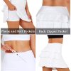 Pleated Tennis Skirts for Women with Shorts 3 Pockets Golf Athletic Skort Tummy Control for Pickleball Running