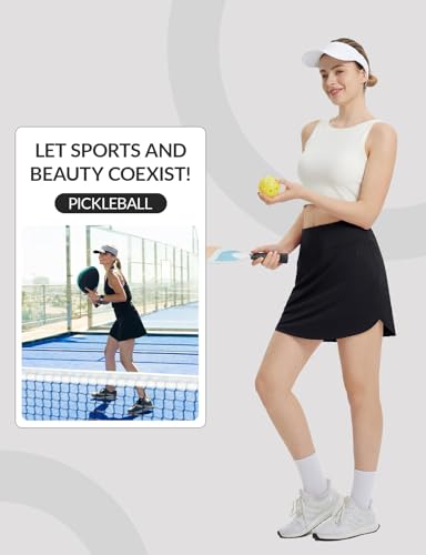 41nVC79aFTL.jpg Women's Golf Skirts with 5 Pockets High Waisted Skorts Tennis Athletic Running