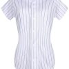 41nxfQ0tmSL.jpg Womens Baseball Jersey Button Down Softball Jersey Short Sleeve Tee Hip Hop Shirt Active Team Sports Uniforms