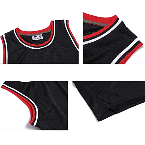 41pXD6PVwIL.jpg Pack of 3 Men's Basketball Jerseys Mesh Athletic Team Sports Uniforms Hip Hop Shirts Tank Tops