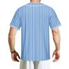 41q3LOB4TZL.jpg Men Baseball Jersey Solid Shirts Plain Casual Button Down Short Sleeves T-Shirt Sports Uniform S-2XL