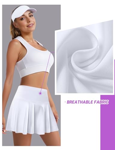 41qc1vh96SL.jpg Women's Tennis Skirt Shorts Pleated High Waisted Golf Skorts with Pockets Workout Athletic Casual Outfit Clothes