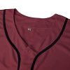 41rw0zifw7L.jpg Blank Baseball Jersey, Short Sleeve Plain Jersey Shirt Sports Hip Hop for Men Women(X-Large, Claret)