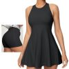 41sQSww0LOL.jpg Womens Tennis Dress with Shorts Underneath Athletic Dress for Women Summer Romper Dresses with Pockets Golf Outfits