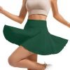 41tQK9MNhPL.jpg YOAKAKU Pleated Tennis Skater Skirts for Women with Pocket Shorts Flowy Golf Athletic Skort Sports Mini Skirt