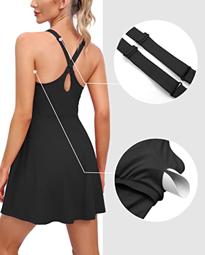 Tennis Dresses for Women Athletic Dress with Shorts Underneath Workout Dress with Pockets Summer Golf Outfits