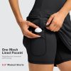 18" Skorts for Women 3 Pockets High Waist Long Athletic Tennis Skirt Golf Skort for Casual Summer Travel