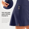 41w-wUJoqtL.jpg 16" Golf Skorts Skirts for Women Zipper Pockets Women's High Waisted Tennis Skirt Athletic Skort