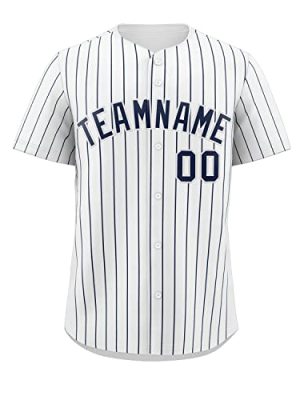 Custom Men Women Youth Baseball Jersey Pinstripe Hip Hop Shirts Personalized Stitched Name Number