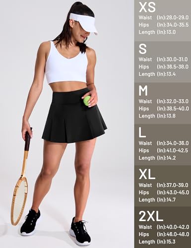 41wmFWimABL.jpg Tennis Skirts for Women Pleated Golf Skirt with Liner Pocket High Waisted Athletic Skort for Running Workout Sports