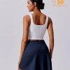 41xn2jXzk2L.jpg 18" Golf Skorts for Woman High Waisted Tennis Skirt UPF 50+ Athletic Skort Skirts with 4 Pockets Workout Pickleball