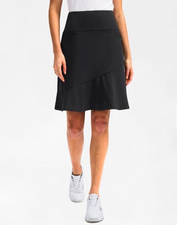 41yBQ3JatWL.jpg Skorts Skirts for Women with 5 Pockets 20" Knee Length Golf Skirt Modest Long Tennis Athletic Skirts for Women