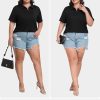 41yF5ugrPxL.jpg Plus Size Golf Polo Shirts for Women Zip Up Short Sleeve Collared Tennis Workout Tops Sport Athletic Activewear XL-5XL