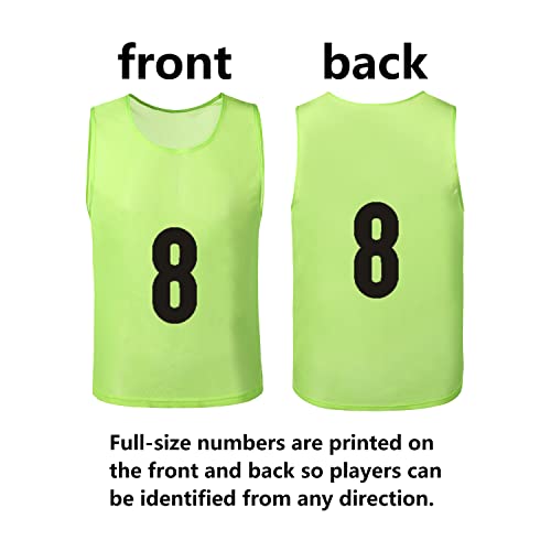 41yFCebk3CL.jpg 24 Pack Nylon Mesh Soccer Scrimmage Team Practice Vests Pinnies Basketball Jerseys Train Vest Adult Sport Football